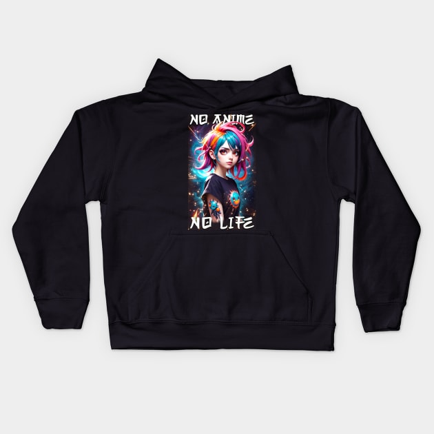 No Anime No Life Kids Hoodie by KawaiiDread